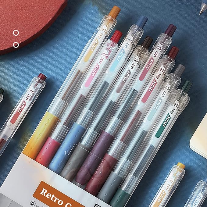 0.5mm Bible Journal Pens No Bleed Through, 8 Color Fine Tip Markers for Bible Study, Bullet Journaling, Drawing,Quick Dry School Supplies (8 retro colors)