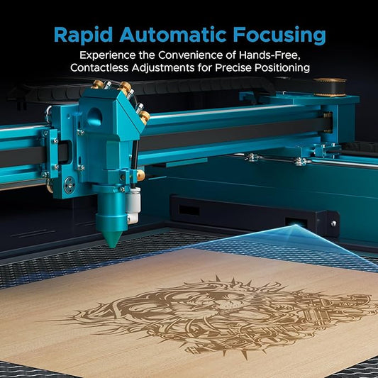 OMTech 100W CO2 Laser Engraver with Water Chiller, 28"x20" Laser Engraving Machine with Autofocus 2 Way Pass-Throughs Built-in Air Assist, Laser Cutter for Wood Glass Acrylic More