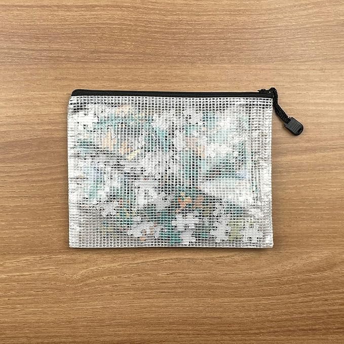 Oaimyy-Plastic Mesh Zipper Pouch Document Folders Bag Zipper Zip File Folders for Puzzles Games,Board Game Organization,Organizing Classroom Office Storage (Black, 4"x 6")
