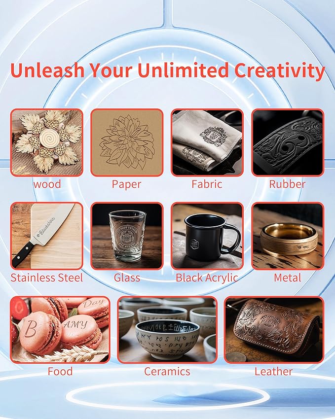 Laser Engraver 30W Laser Engraver Machine with Auto Air Assist, Speed of 36000mm/min Laser Cutting Machine and Engraving Machine for DIY Jewelry, Metal, Wood, Leathe (Working Area 17.72x17.32 inch)