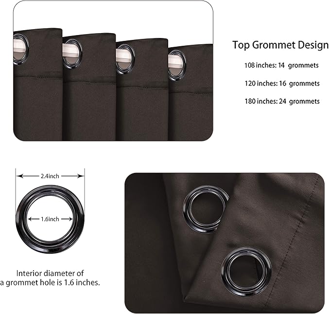 BONZER Extra Wide Room Divider Curtain Screen Partitions Total Privacy Wall Noise Reducing Blackout Curtains for Home Theatre, Storage, 108L x 150W Inch (9L x 12.5W ft), 1 Panel, Chocolate