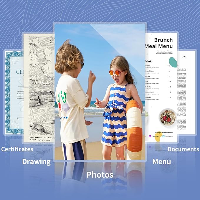 3 mil Thermal Laminating Sheets 100 Packs, 9β x 11.5β Clear Laminating Pouches Holds 8.5 x 11 Inch Sheet, Letter Size Lamination Paper for Laminator - Rounded Corner