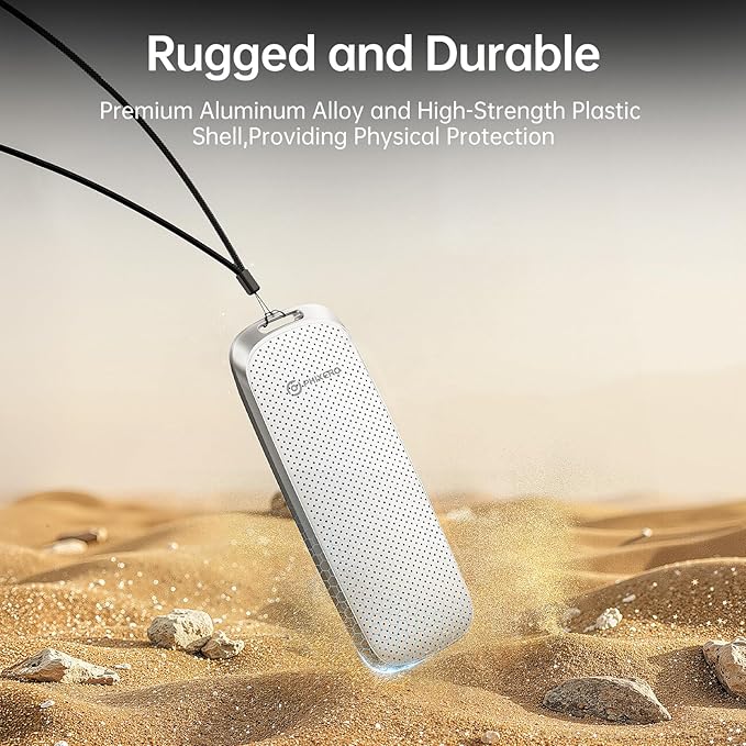 PHIXERO P10PRO External NVMe SSD 1TB, Up to 1050MB/s, USB 3.2 Gen2, Includes 2-in-1 USB C Cable, Portable Hard Drive for iPhone 15+/Android/Windows/Mac, White