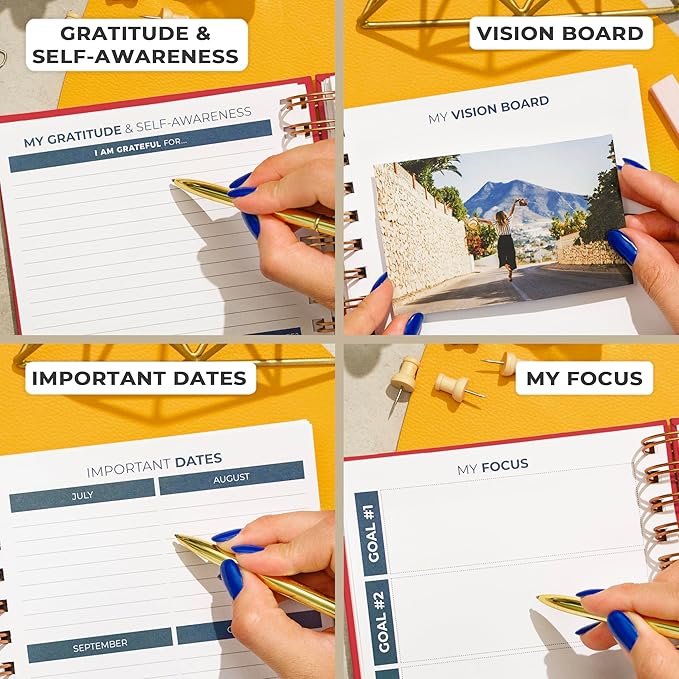 Clever Fox Planner 2nd Edition Spiral – Colorful Weekly & Monthly Goal Planner, Time Management & Productivity Organizer, Undated (Red)