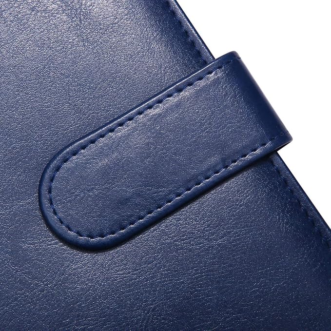 Padfolio Clipboard Folder Portfolio, Mymazn Faux Leather Folder Storage Clipboard with Cover for 8.5 x 11 Legal Pad A4 Refillable Folio Conference Writing Notepad (Blue)