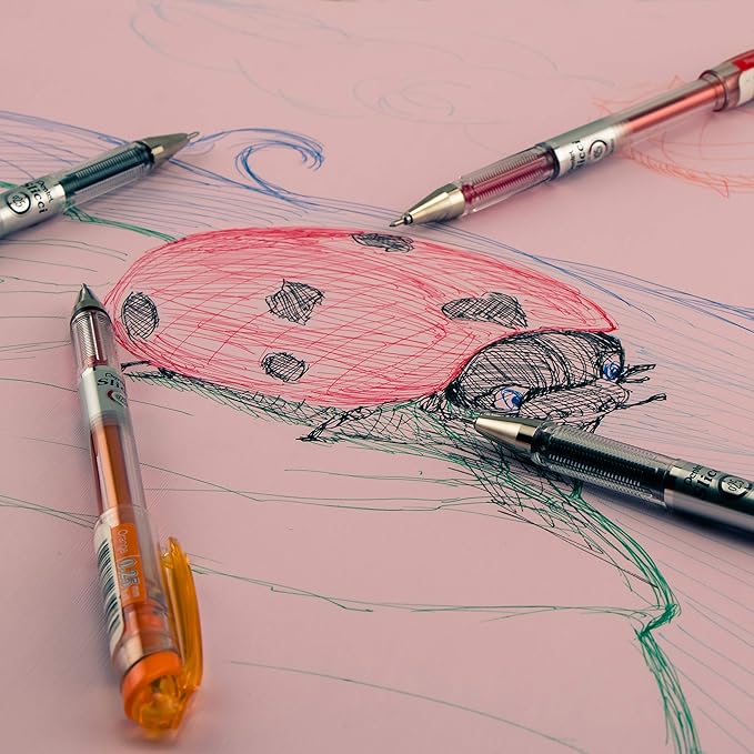 Pentel Arts Slicci 0.25 mm Extra Fine Gel Pen, Green Ink, 1 Pack (BG202BPD)