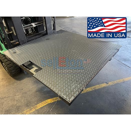 Industrial Floor Scale with Indicator, Accurate Digital 48" x 48" (4βx4β) Pallet Scales for Warehouse or Shipping Weighing NTEP Certified (Legal for Trade) (5000 lbs x 1 lb)