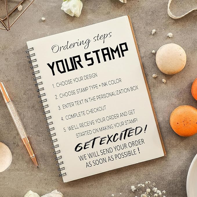 Custom Ink Stamp | Personalized Self Inking Stamp Gifts for Book Lovers, Readers, Teachers | 5 Ink Colors (Design-01)