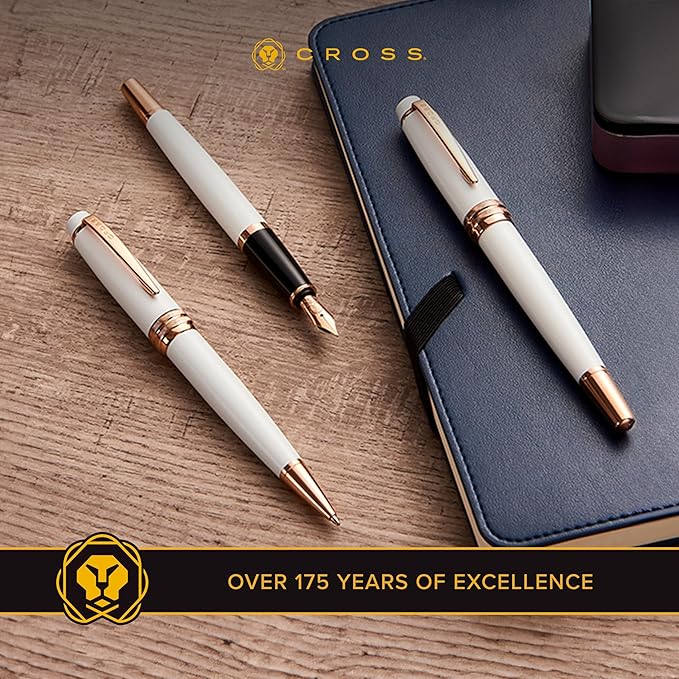 Cross Bailey Refillable Rollerball Pen Presented in a Premium Gift Box - Medium Point, Black Ink, Medalist
