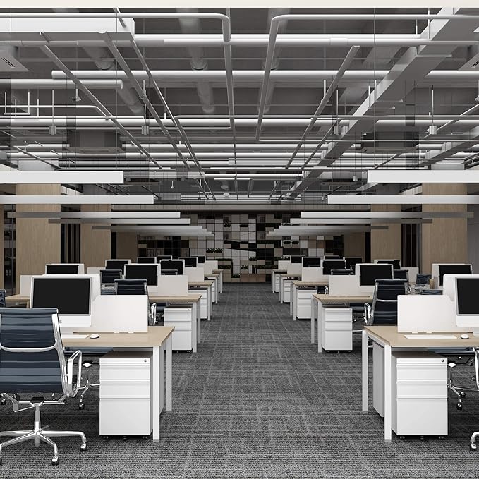 STANI Mobile File Cabinet with Lock Under Desk Metal Filing Legal/Letter File Folders Rolling Cabinet Metal File Cabinets Filing on Wheels with Drawers Assembly Required