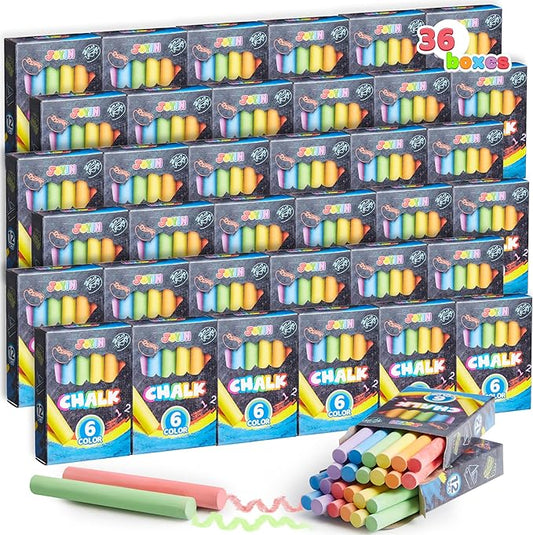 JOYIN 432 Counts Mini Chalk Set for Kids, Non-Toxic Mini Chalk for Boys Girls 3+, School Supplies for Teachers, Goody Bag Fillers, Classroom Prizes Gifts (36 Boxes)