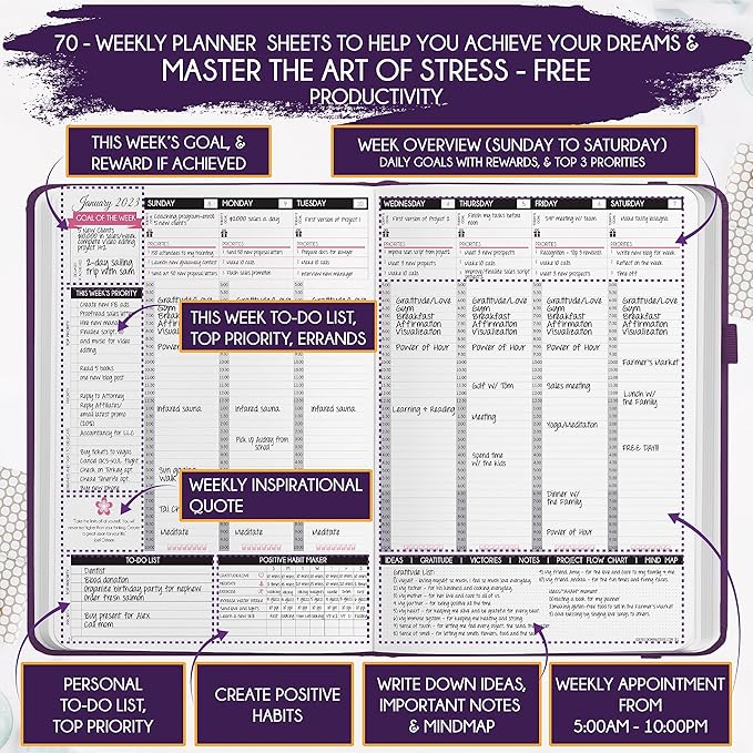 2025-2026 Planner Weekly and Monthly | 16-Month Life Planner to Increase Focus & Productivity | Reduce Overwhelm & Achieve Your Biggest Goals | Include Gift Box & Stickers | Sep 2025-Dec 2026