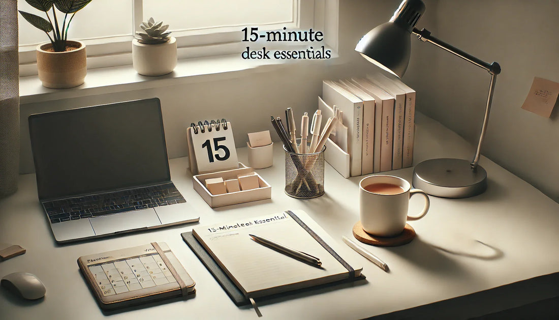 15-Minute Desk Essentials Reset: Pens, Paper & Planner in Quiet Order