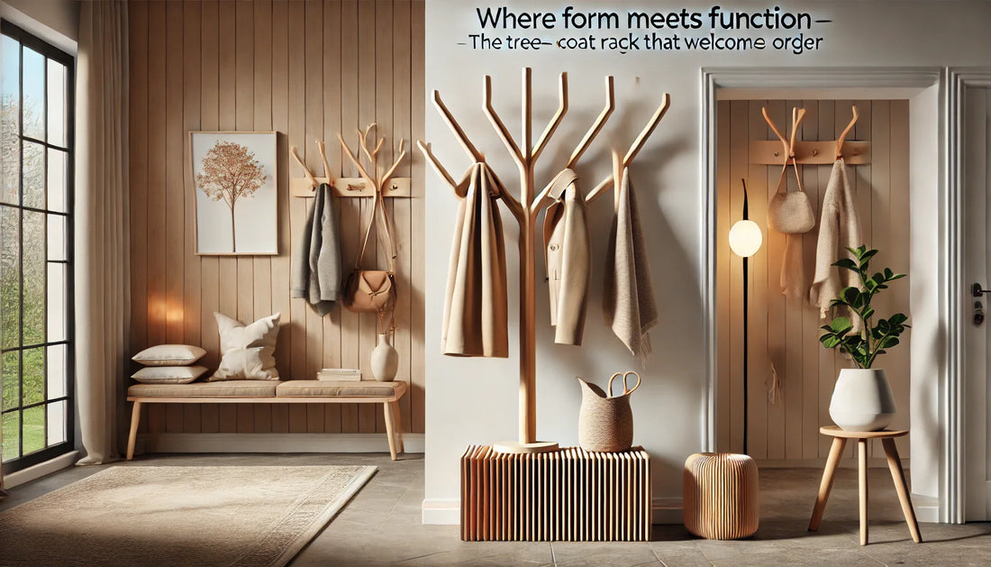 Where Form Meets Function — The Tree-Look Wood Coat Rack That Welcomes Order