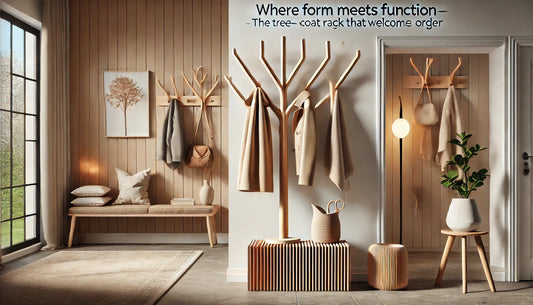 Where Form Meets Function — The Tree-Look Wood Coat Rack That Welcomes Order