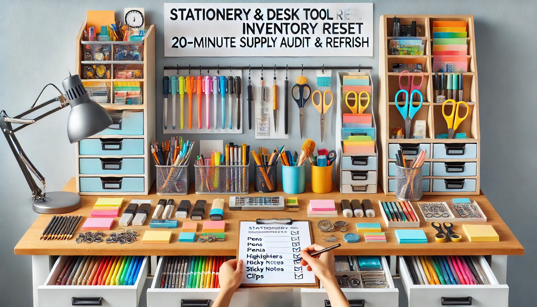 Stationery & Desk Tool Inventory Reset: 20-Minute Supply Audit & Refresh