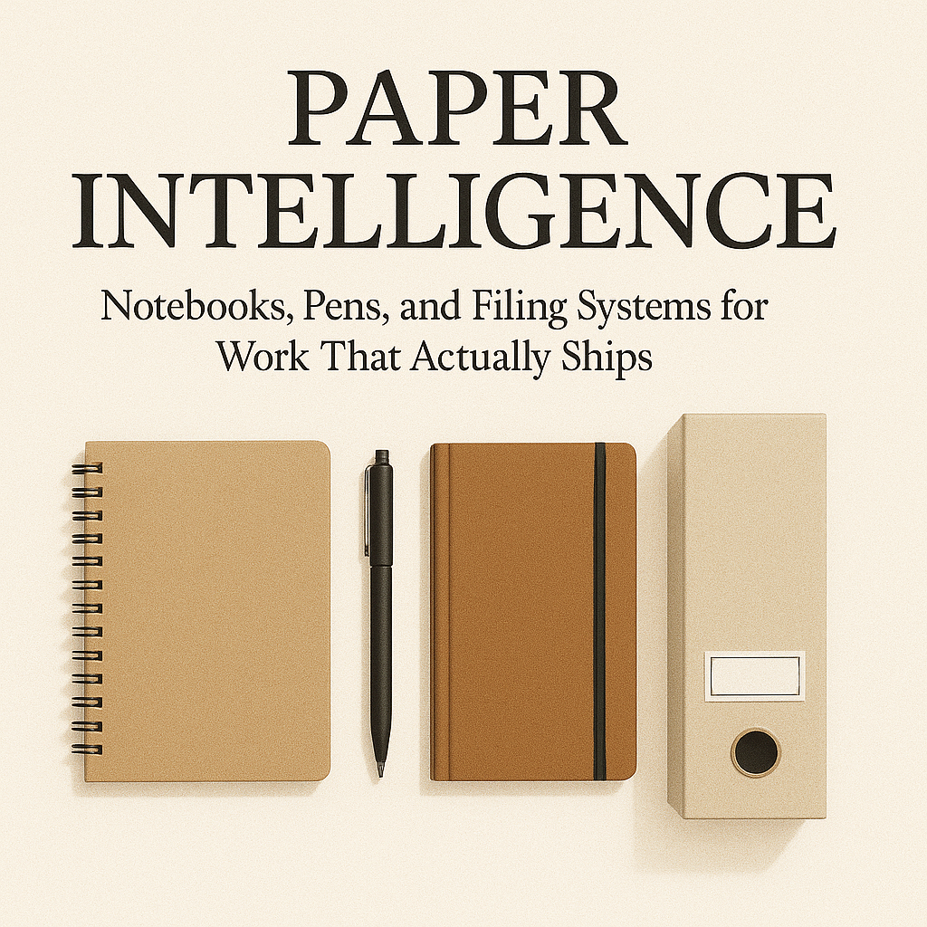 Paper Intelligence: Notebooks, Pens, and Filing Systems for Work That Actually Ships