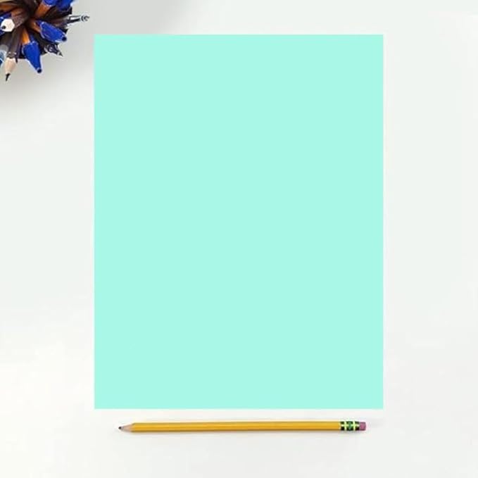 Colored Copy Paper, 20 LB (75 GSM) 8.5 X 11, 500 Sheets (Turquoise)