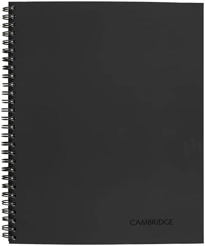 Cambridge Notebook, Business Notebook, 8-1/4" x 11", 80 Sheets, Legal Ruled, Flexible Cover, Wirebound, Gray (06062) (Pack of 12)
