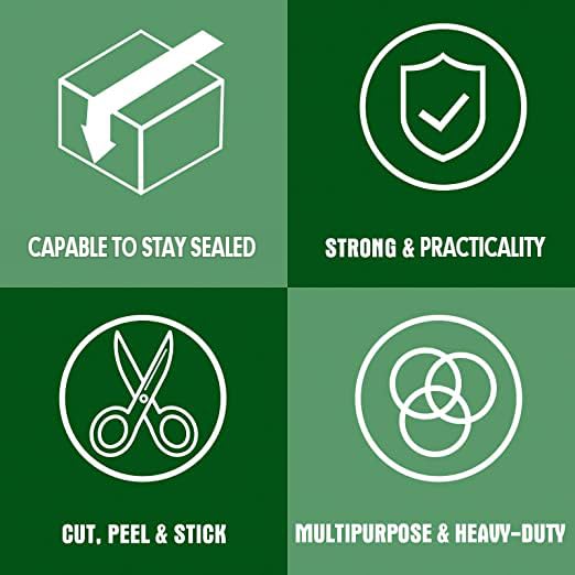 HERKKA Clear Packing Tape, 18 Rolls Heavy Duty Packaging Tape for Shipping Packaging Moving Sealing, Thicker Clear Packing Tape, 1.88 inches Wide, 65 Yards Per Roll, 1170 Total Yards