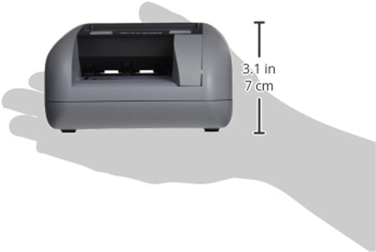 Cassida Quattro Fast Automatic Currency Counterfeit Detector with Advanced Sensors (UV,MG,IR,MT,Thickness,Size) - All-Orientation Feeding - Rechargeable Battery - 3.5" Value & Pass/Fail Display