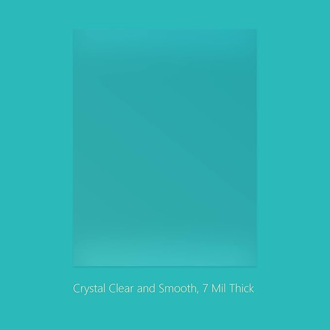 Binditek 100 Pack 7 Mil PVC Plastic Binding Covers, 8.5 x 11 Inches, Letter Size, Square Corners, Un-Punched, Office Supplies