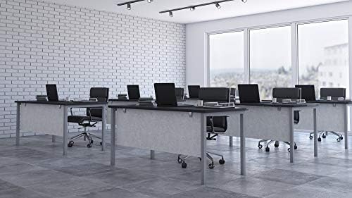 OBEX Modesty Desk PET Privacy Screen Acoustic Sound Absorbing Panel Ideal for Reception, Student Table or Office Cubicles Workstations, 12" x 42", Stone