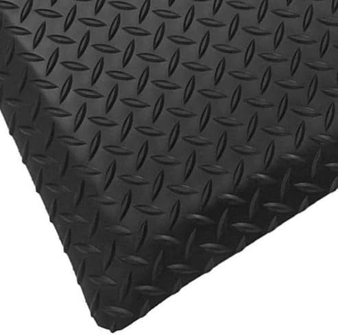 Rhino Mats, American Classic Diamond Anti-Fatigue Mats, Industrial Ergonomic Comfort Standing Mat for Work, Home, Garage, Office, Kitchen or Anywhere (Black 9/16" Thick, 2 FT. x 3 FT.)