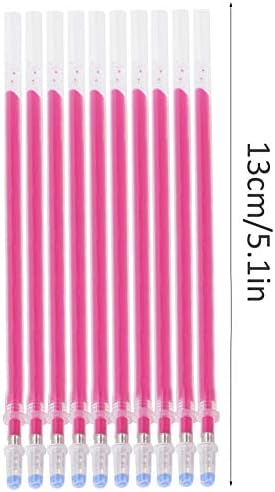 TOPINCN 100Pcs Fabric Marker Pen Refill, Heat Erasable Pens Refill Fabric High Temperature Disappearing Pens Refill Fabric Marker Pen Tailoring Tool for Fabric Quilting Sewing