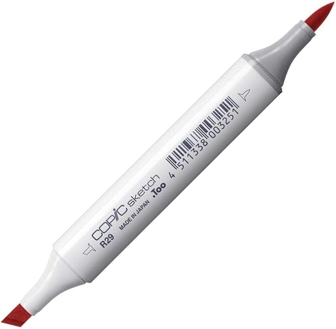 Copic Sketch Alcohol Markers, 6 Color Dual Tip Art Marker Set – Blendable Brush Tips for Drawing, Sketching, and Illustration – Professional Set for Adults/Teen Artists & Creators - Bold Primaries