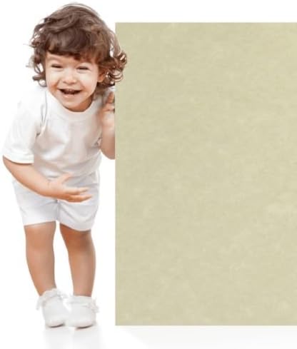 25 Natural Parchment 65lb Cover Paper Sheets 8.5X11 Inches Cardstock Weight Colored Sheets 8.5" X 11" (8.5X11 Inches) Standard Letter|Flyer Size - Printable Old Parchment Semblance