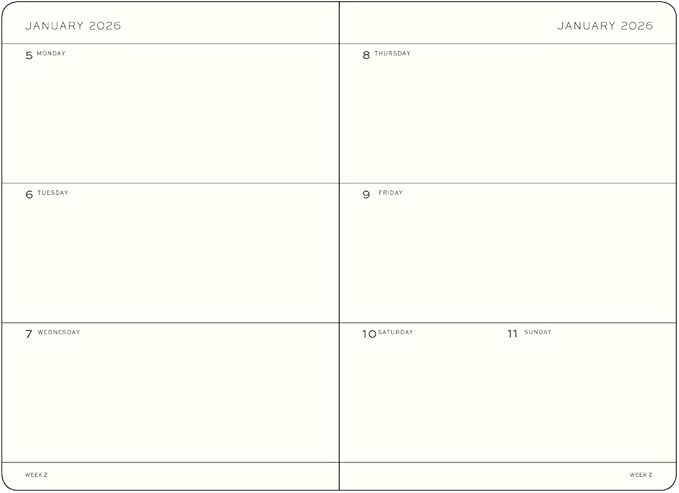 LEUCHTTURM1917 - Weekly Planner Hardcover Medium (A5), 18-month, Jul. 2025 - Dec. 2026, English, Dusty Rose