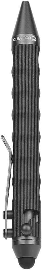 Cool Hand 4.5'' EDC Ballpoint Ink Refillable Bolt Action Tactical Pens Stylus for Touch Screen, Ergonomic Grip, Hold in Texture with Finger Grooves