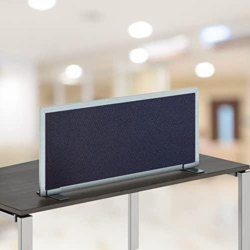 OBEX Acoustical Free Standing Privacy Screen, Cubicle Accessories Desk Privacy Panel, Desk Dividers for Office, Office Furniture Partitions Portable Sound Proof Dividers, 12" x 36", Slate