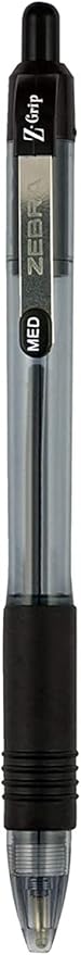 Zebra Pen Z-Grip Retractable Ballpoint Pen, Medium Point, 1.0 mm, 12 Black & 12 Blue Pack of 24
