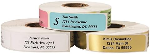 Return Address Labels - Roll of 500 Personalized Labels (Multi-Color)
