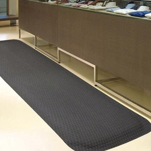American Floor Mats Hog Heaven Premium 7/8" Black & Black Border 5' x 8' Nitrile Backed Anti-Fatigue Comfort Mat