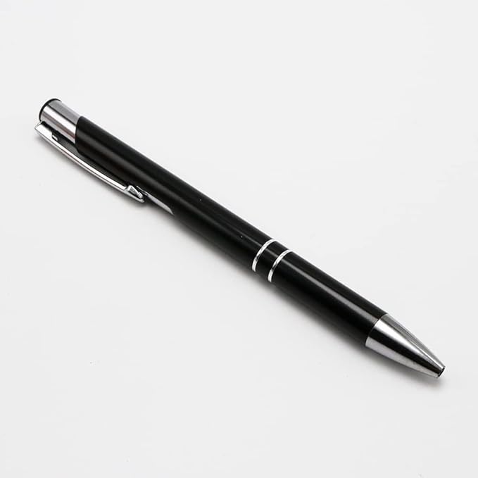 Stylish quality metal ballpoint Pens, black ink, soft writing experience (Multiple body colours (13 colours per pack))