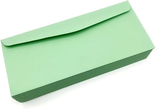 Limited Papers (TM) No. 10 Regular Standard Mailing Envelope - Pastel - Soft - 24 Pound (4.8 inch x 9.5 inch) - Announcement, Invoices, Checks, Letters, Contracts, Business Envelopes (Green, 2500)