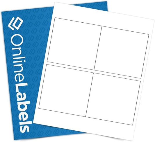 4 x 4 Square Label - Pack of 40 Labels, 10 Sheets - Inkjet/Laser Printer - Online Labels