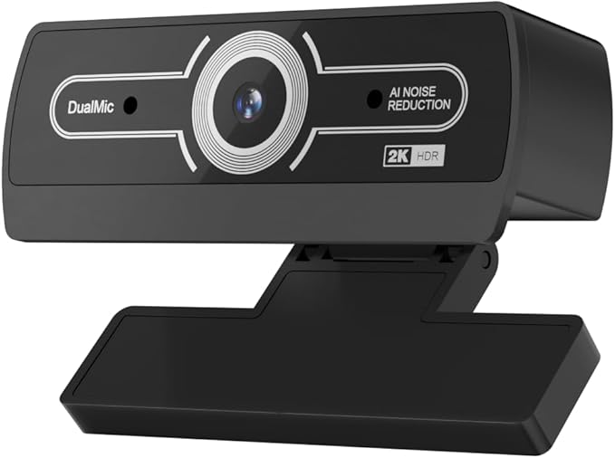 2K Webcam,Webcams for PC, AutofocusNoise Cancellation,Plug & Play USB Web cam for Laptop, Desktop, PC, Mac, Zoom, Skype, Streaming