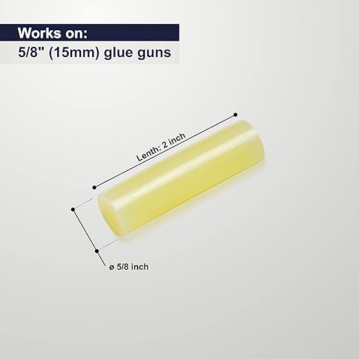 ASA Large Hot Glue Sticks for Glue Gun - 5/8" x 2" | High-Strength Hot Gun Sticks Adhesive for Corrugated Materials | Industrial Grade for Packaging & Woodworking | Pack of 1417