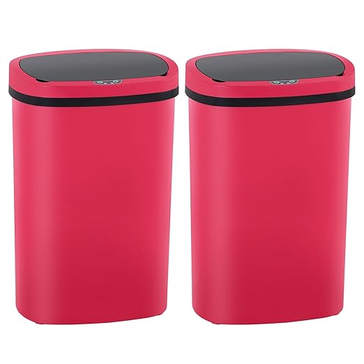PayLessHere 13 Gallon Trash Can Kitchen Trash Can Automatic Garbage Can with Lid Touch Free High-Capacity Motion Sensor for Home Kitchens Bedroom Bathroom Office Kitchen Waste Bin Wateproof Trash Bin