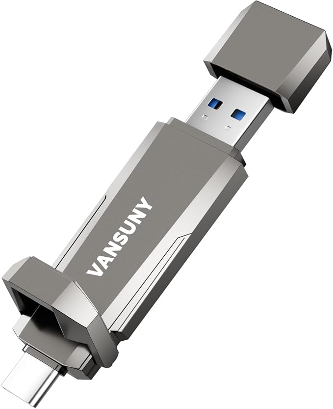 Vansuny 512GB Portable External SSD - USB 3.2 Gen 2 Dual A + C Solid State Drive Up to 1000MB/s for Android Phone, Tablet, Laptop, MacBook, PC