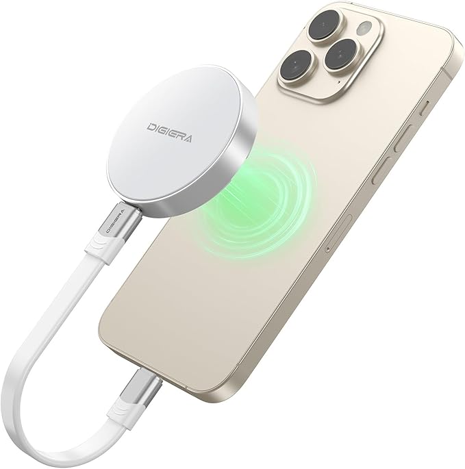 2TB Magnetic Portable SSD, External Solid State Drives with USB-C 3.2 Gen 2x2, Speed Up to 2000MB/s, Compact & Durable, Compatible with iPhone 15/16 Series and Other USB-C Devices, White