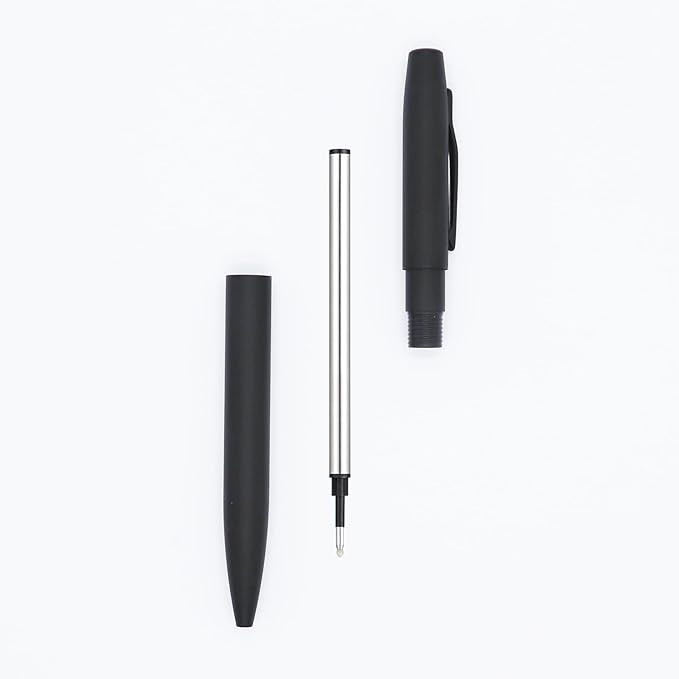 DunBong Rollerball Pen Refills, Roller Ball Fine Point 0.5mm, Red Ink Refill Pack of 5 - Replaceable Ballpoint Pen Refills Medium Point (Navy Blue)