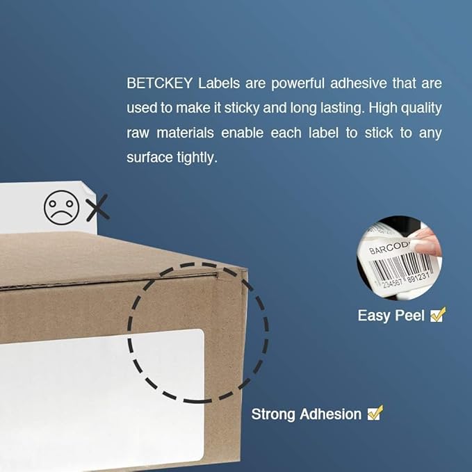BETCKEY - Compatible Shipping Labels Replacement for Brother DK-1247 (4.07 in x 6.4 in), Use with Brother QL Label Printers [10 Rolls/1800 Labels]