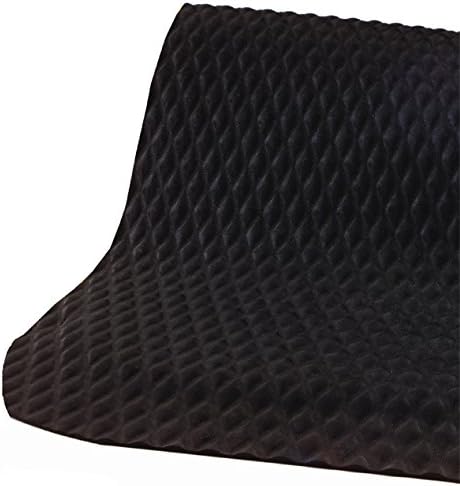 American Floor Mats Hog Heaven Premium 7/8" Black & Black Border 4' x 12' Nitrile Backed Anti-Fatigue Comfort Mat