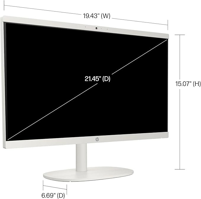 HP 22 inch FHD All-in-One Desktop Computer PC 2025 Flagship, 32GB RAM, 1.5TB Storage (1TB SSD + 500GB Ext), Intel Celeron CPU, Webcam, WiFi 6, HubxcelAccessory, Win 11 Pro, Lifetime Office 2024