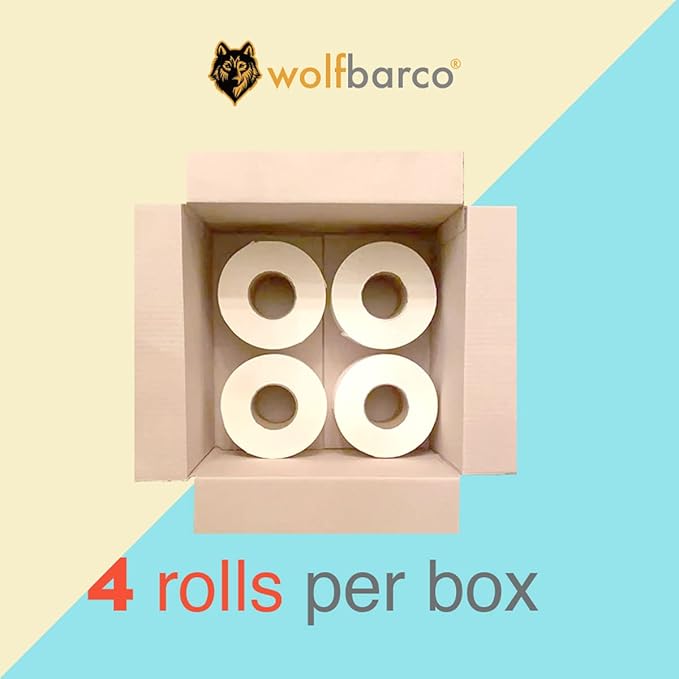 Direct Thermal Paper Label/IndustrialGrade 4" x 6", with Perforation, 3" Core, 8" OD,1000 Pcs/Roll (4Roll/Box) - Purple